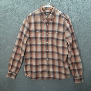 Threads 4 Thought Shirt Adult Medium Multicolor Plaid 100% Organic Cotton Preppy